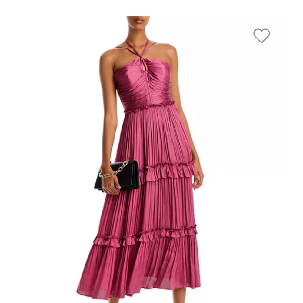 Aqua Strappy Ruched Midi Dress